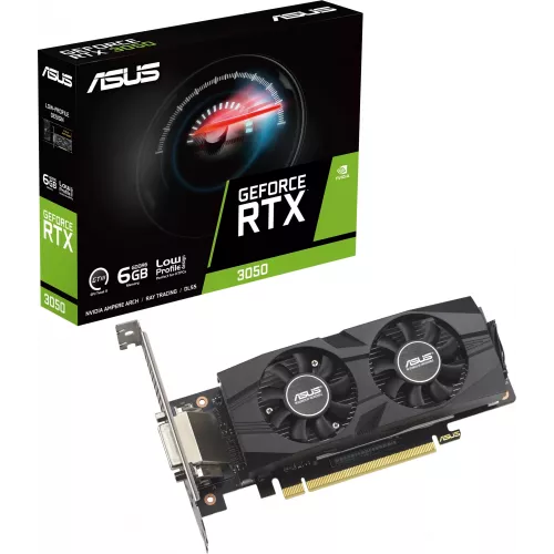 Видеокарта Asus PCI-E 4.0 RTX3050-O6G-LP-BRK NVIDIA GeForce RTX 3050 6Gb 96bit GDDR6 1507/14000 DVIx1 HDMIx1 DPx1 HDCP Ret low profile