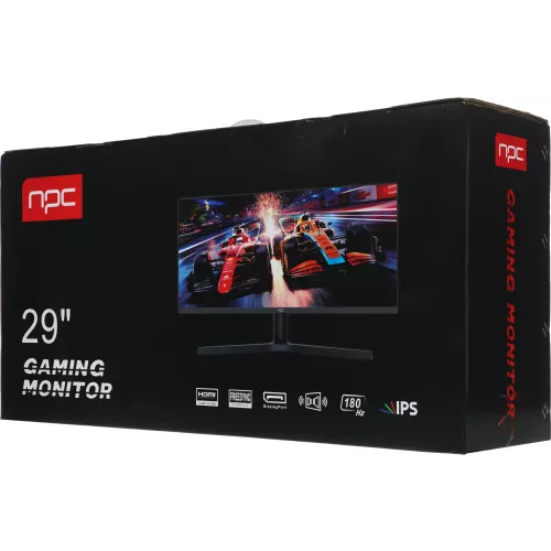 Монитор NPC 29" MZ300L черный IPS LED 21:9 (Ultrawide) HDMI M/M матовая HAS 1000:1 250cd 178гр/178гр 2560x1080 180Hz G-Sync FreeSync DP Ultra WQHD 5.2кг