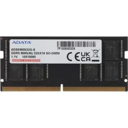 Память DDR5 32GB 5600MHz A-Data AD5S560032G-S RTL PC5-44800 CL46 SO-DIMM 262-pin 1.1В single rank Ret