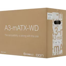 Корпус Lian-Li A3 Wood черный без БП mATX 10x120mm 2x140mm 2xUSB3.0 1xUSB3.1 audio bott PSU