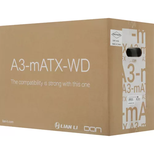 Корпус Lian-Li A3 Wood черный без БП mATX 10x120mm 2x140mm 2xUSB3.0 1xUSB3.1 audio bott PSU