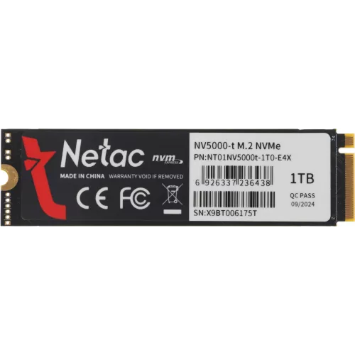 Накопитель SSD Netac PCIe 4.0 x4 1TB NT01NV5000T-1T0-E4X NV5000t M.2 2280