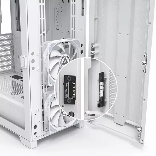 Корпус Montech Sky One Lite белый без БП ATX 5x120mm 5x140mm 2xUSB3.0 audio bott PSU