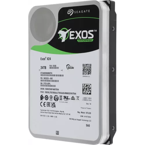 Жесткий диск Seagate SAS 3.0 24TB ST24000NM007H Server Exos X24 4KN (7200rpm) 512Mb 3.5"