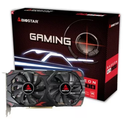 Видеокарта Biostar PCI-E 3.0 VA5815RQ82 AMD Radeon RX 580 8Gb 256bit GDDR5 1274/7000 HDMIx1 DPx2 HDCP Ret
