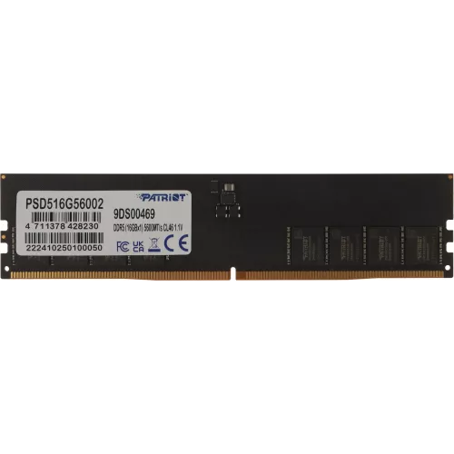 Память DDR5 16GB 5600MHz Patriot PSD516G56002 Signature RTL PC5-44800 CL46 DIMM 288-pin 1.1В single rank Ret