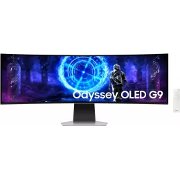 Монитор Samsung 49" Odyssey OLED G9 S49DG952SI серебристый OLED LED 32:9 HDMI M/M TV матовая HAS 250cd 178гр/178гр 5120x1440 240Hz FreeSync Premium Pro DP USB 12.6кг