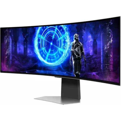 Монитор Samsung 49" Odyssey OLED G9 S49DG952SI серебристый OLED LED 32:9 HDMI M/M TV матовая HAS 250cd 178гр/178гр 5120x1440 240Hz FreeSync Premium Pro DP USB 12.6кг