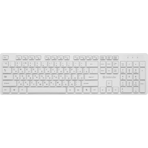 Клавиатура + мышь Defender Auckland C-987 клав:белый мышь:белый USB беспроводная Multimedia (45987)