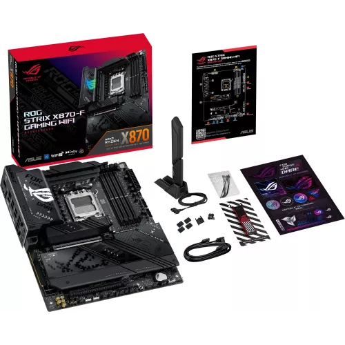 Материнская плата Asus ROG STRIX X870-F GAMING WIFI Socket AM5 AMD X870 4xDDR5 ATX AC`97 8ch(7.1) 2.5Gg RAID+HDMI+DP