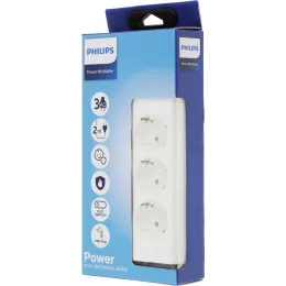 Сетевой фильтр Philips CHP2135WA/51 2м (3 розетки) белый (коробка)