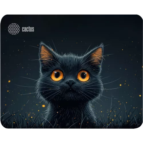 Коврик для мыши Cactus Black Cat 250x200x3мм (CS-MPC-D09S)