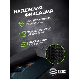 Коврик для мыши Cactus Black Cat 250x200x3мм (CS-MPC-D09S)