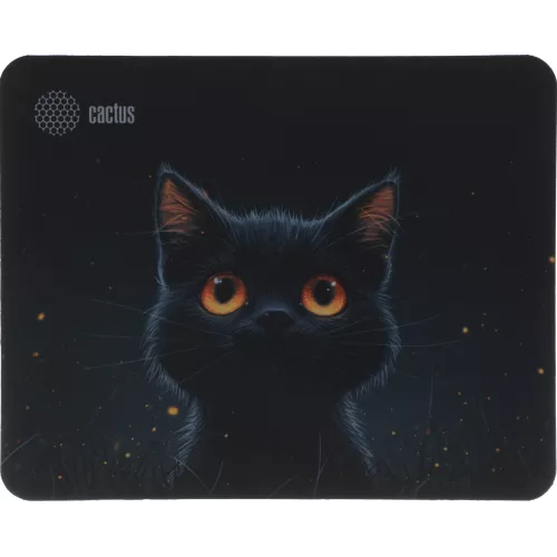 Коврик для мыши Cactus Black Cat 250x200x3мм (CS-MPC-D09S)