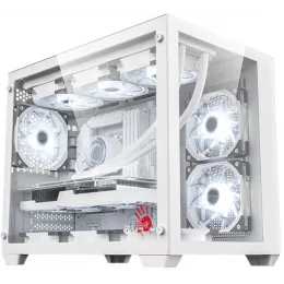 Корпус Bloody BD-CC108 белый без БП mATX 9x120mm 2xUSB3.0 audio bott PSU