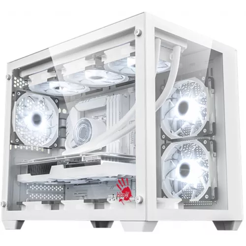 Корпус Bloody BD-CC108 белый без БП mATX 9x120mm 2xUSB3.0 audio bott PSU