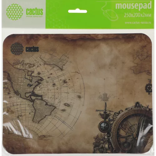 Коврик для мыши Cactus Vintage map 250x200x3мм (CS-MP-D10S)