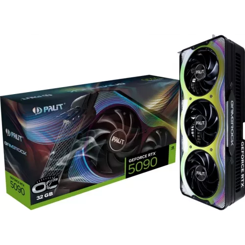 Видеокарта Palit PCI-E 5.0 PA-RTX5090 GAMEROCK OC NVIDIA GeForce RTX 5090 32Gb 512bit GDDR7 2017/28000 HDMIx1 DPx3 HDCP Ret