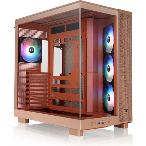 Корпус Thermaltake View 380 XL TG ARGB Gravel Sand коричневый без БП ATX 5x120mm 2x140mm 2xUSB3.0 audio bott PSU