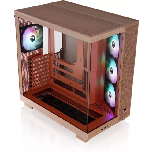 Корпус Thermaltake View 380 XL TG ARGB Gravel Sand коричневый без БП ATX 5x120mm 2x140mm 2xUSB3.0 audio bott PSU