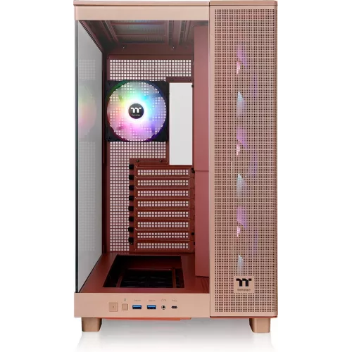 Корпус Thermaltake View 380 XL TG ARGB Gravel Sand коричневый без БП ATX 5x120mm 2x140mm 2xUSB3.0 audio bott PSU