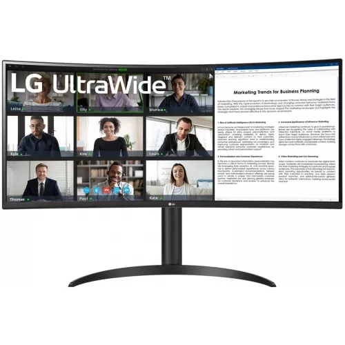 Монитор LG 34" UltraWide 34WR55QK-B черный VA LED 21:9 HDMI матовая HAS 300cd 178гр/178гр 3440x1440 100Hz DP Ultra WQHD USB 6.9кг