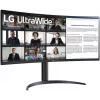 Монитор LG 34" UltraWide 34WR55QK-B черный VA LED 21:9 HDMI матовая HAS 300cd 178гр/178гр 3440x1440 100Hz DP Ultra WQHD USB 6.9кг