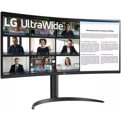 Монитор LG 34" UltraWide 34WR55QK-B черный VA LED 21:9 HDMI матовая HAS 300cd 178гр/178гр 3440x1440 100Hz DP Ultra WQHD USB 6.9кг