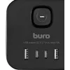 Сетевой удлинитель Buro BU-PC3.1UС-B 1.5м (3 розетки) черный (коробка)