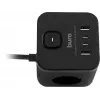 Сетевой удлинитель Buro BU-PC3.1UС-B 1.5м (3 розетки) черный (коробка)