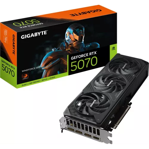 Видеокарта Gigabyte PCI-E 5.0 GV-N5070WF3-12GD 1.0 NVIDIA GeForce RTX 5070 12Gb 192bit GDDR7 2542/28000 HDMIx1 DPx3 HDCP Ret
