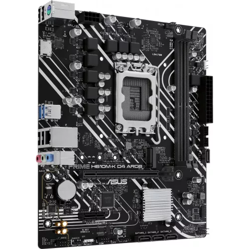 Материнская плата Asus PRIME H610M-K D4 ARGB Soc-1700 Intel H610 2xDDR4 mATX AC`97 8ch(7.1) GbLAN+HDMI