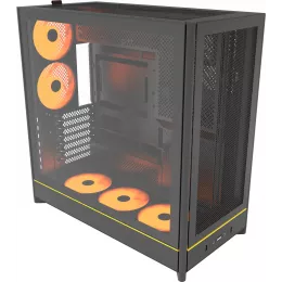 Корпус Montech HS01 Pro черный без БП ATX 6x120mm 2x140mm 2xUSB3.0 audio