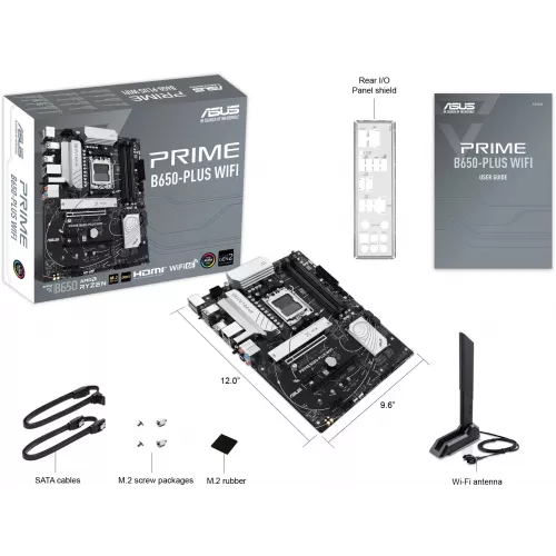 Материнская плата Asus PRIME B650-PLUS WIFI Socket AM5 AMD B650 4xDDR5 ATX AC`97 8ch(7.1) 2.5Gg RAID+HDMI+DP