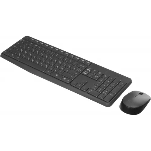 Клавиатура + мышь Logitech MK235 клав:серый мышь:серый/черный USB беспроводная Multimedia (920-007949)