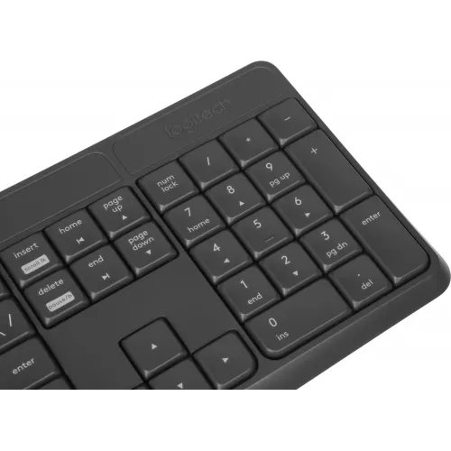 Клавиатура + мышь Logitech MK235 клав:серый мышь:серый/черный USB беспроводная Multimedia (920-007949)