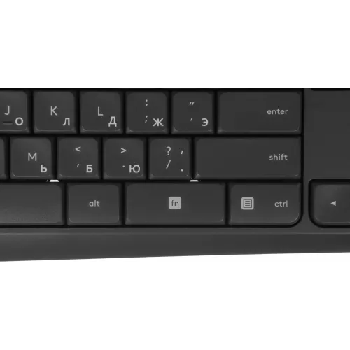 Клавиатура + мышь Logitech MK235 клав:серый мышь:серый/черный USB беспроводная Multimedia (920-007949)