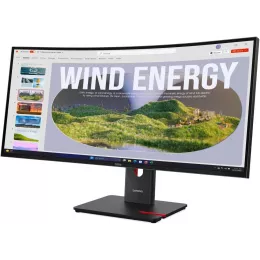 Монитор Lenovo 34" ThinkVision T34wd-40 черный VA LED 4ms 21:9 HDMI матовая HAS Piv 3000:1 300cd 178гр/178гр 3440x1440 120Hz DP WQ USB 9.2кг