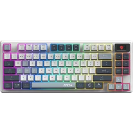 Клавиатура MSI GK600 механическая белый/синий USB беспроводная BT/Radio Multimedia for gamer LED (S11-43RUP01-HH9) кабель 1.8м
