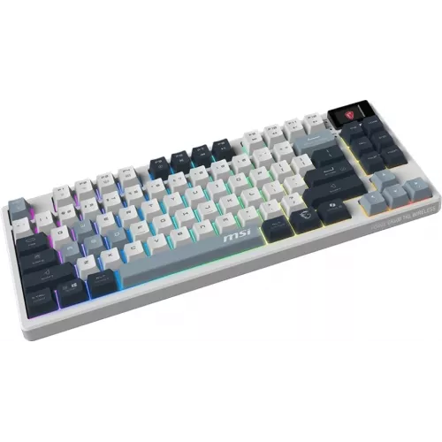 Клавиатура MSI GK600 механическая белый/синий USB беспроводная BT/Radio Multimedia for gamer LED (S11-43RUP01-HH9) кабель 1.8м
