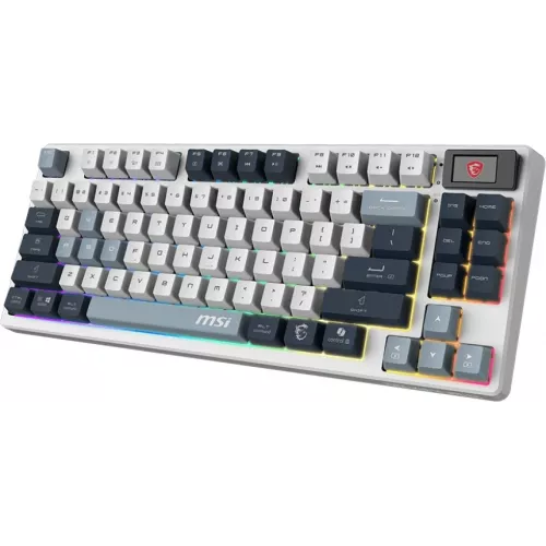 Клавиатура MSI GK600 механическая белый/синий USB беспроводная BT/Radio Multimedia for gamer LED (S11-43RUP01-HH9) кабель 1.8м