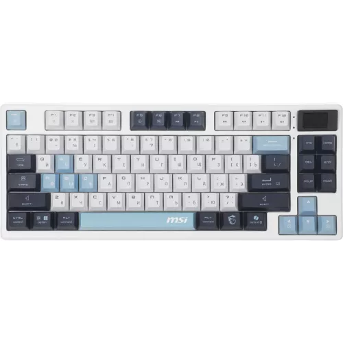 Клавиатура MSI GK600 механическая белый/синий USB беспроводная BT/Radio Multimedia for gamer LED (S11-43RUP01-HH9) кабель 1.8м