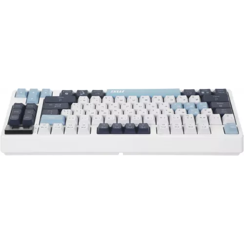Клавиатура MSI GK600 механическая белый/синий USB беспроводная BT/Radio Multimedia for gamer LED (S11-43RUP01-HH9) кабель 1.8м