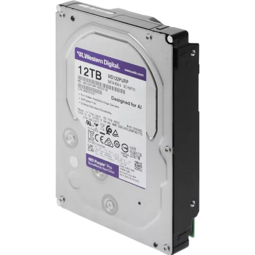 Жесткий диск WD SATA-III 12TB WD122PURP Surveillance Purple Pro (7200rpm) 256Mb 3.5"