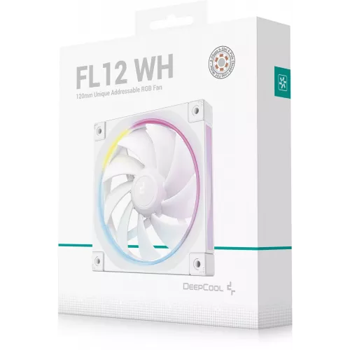 Вентилятор для корпуса Deepcool FL12 Wh ARGB 120х120x25 белый 4-pin 32дБ (R-FL12-WHAPN1-G) Ret