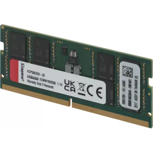 Память DDR5 32GB 5600MHz Kingston KCP556SD8-32 RTL PC5-44800 CL46 SO-DIMM 262-pin 1.1В dual rank Ret