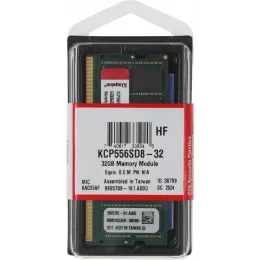 Память DDR5 32GB 5600MHz Kingston KCP556SD8-32 RTL PC5-44800 CL46 SO-DIMM 262-pin 1.1В dual rank Ret