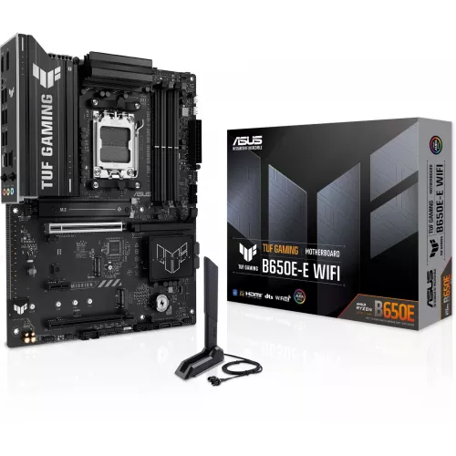 Материнская плата Asus TUF GAMING B650E-E WIFI Socket AM5 AMD B650 4xDDR5 ATX AC`97 8ch(7.1) 2.5Gg RAID+HDMI+DP