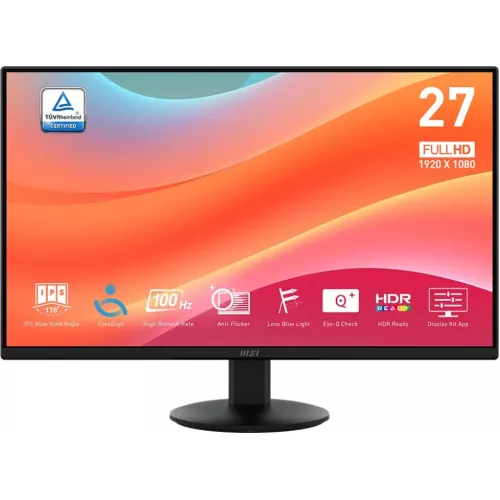 Монитор MSI 27" Pro MP272L черный IPS LED 16:9 HDMI матовая 250cd 178гр/178гр 1920x1080 100Hz FreeSync DP FHD 2.5кг