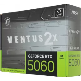Видеокарта MSI PCI-E 5.0 RTX 5060 8G VENTUS 2X NVIDIA GeForce RTX 5060 8Gb 128bit GDDR7 2497/28000 HDMIx1 DPx3 HDCP Ret
